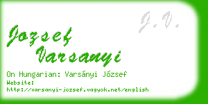 jozsef varsanyi business card